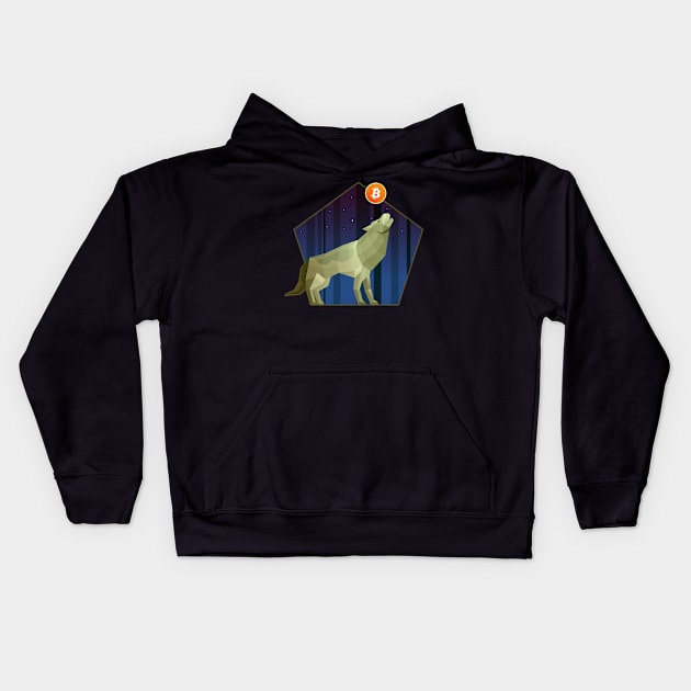 Bitcoin Howlin' Kids Hoodie by CryptoTextile